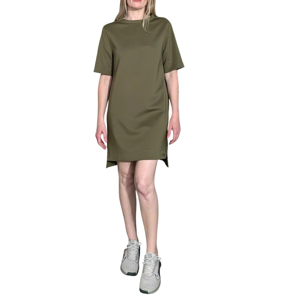 The North Face Athletic Performance T-Shirt Dress Olive Green Athleisure M